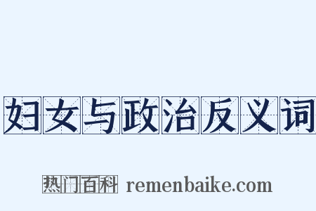 妇女与政治反义词是什么意思的图片